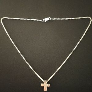 925/Cross/SolidSilver/Charm&925Necklace